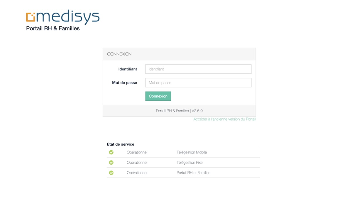 Applicazione MedisysNet V2: portale con area personale e pianificazione dei servizi
